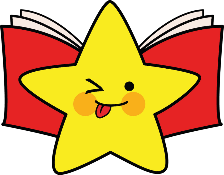 Bookstarch logo Logo bookstar.ch mit gelbem Stern